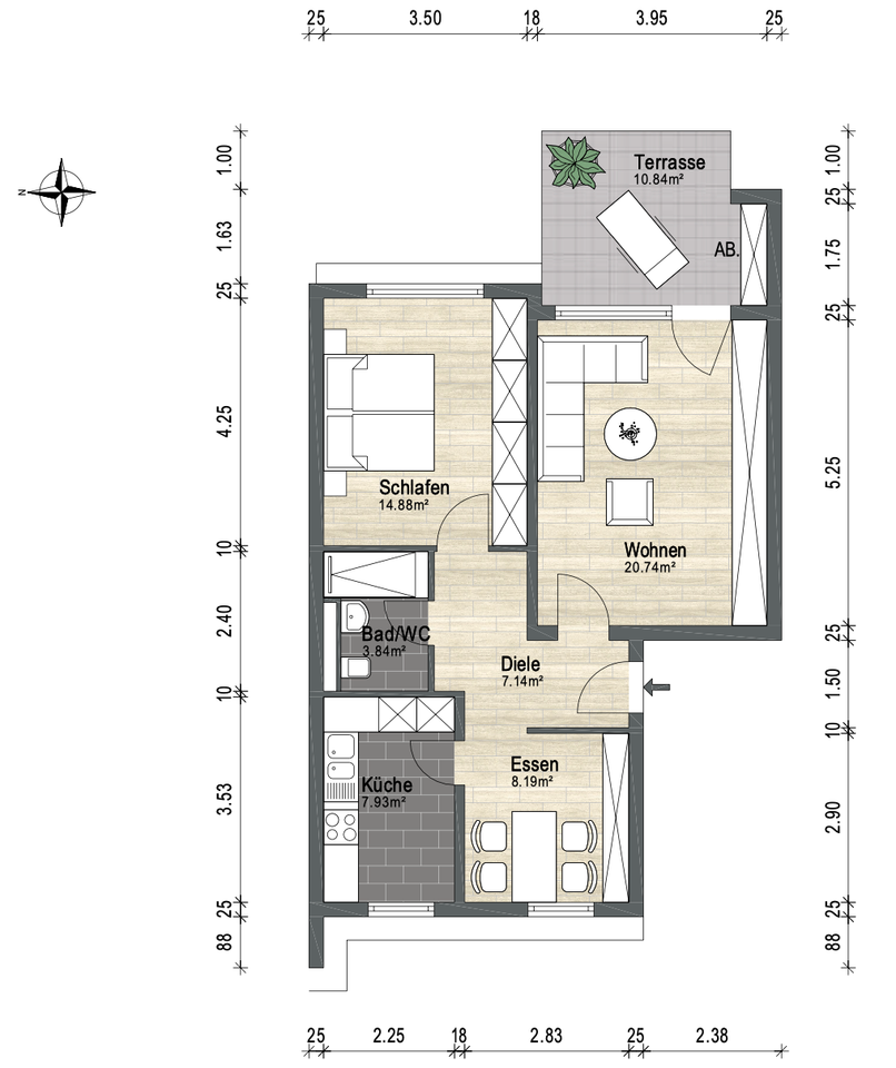 Grundriss Wohnung 